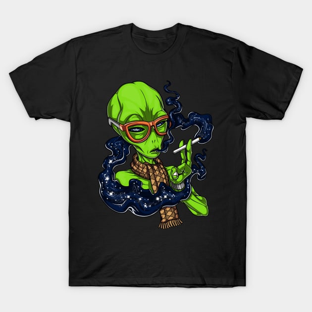 Hipster Alien T-Shirt by underheaven